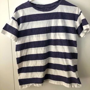 Purple striped loose t shirt